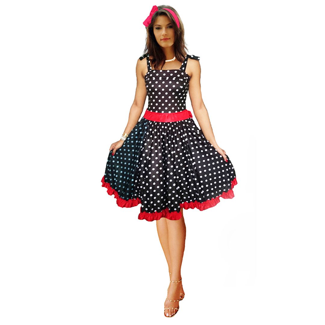 Vestido Anos 60 Preto